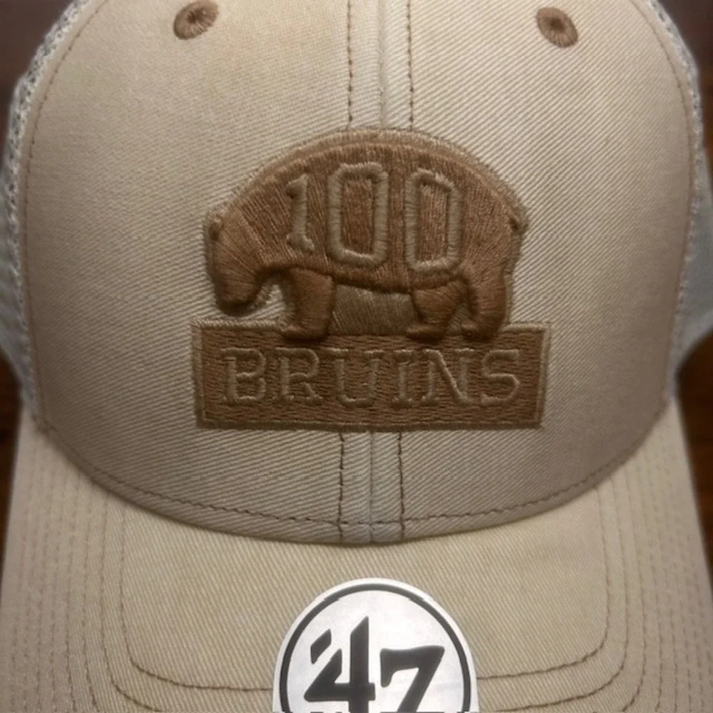 '47 Brand Boston Bruins Centennial Women's MVP Trucker Hat Adjustable Tan NEW